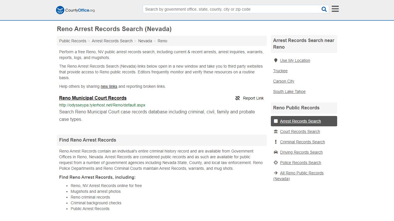 Arrest Records Search - Reno, NV (Arrests & Mugshots)